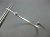 ESTATE .37CT DIAMOND 18K WHITE GOLD 3D CLASSIC 2MM FLEXIBLE CUFF BANGLE BRACELET