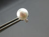 ESTATE .10CT DIAMOND & AAA SOUTH SEA PEARL 14KT WHITE GOLD CLASSIC STUD EARRINGS