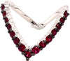 ESTATE .68CT AAA RUBY 18KT WHITE GOLD 3D CLASSIC V SHAPE BUTTERFLY FUN LOVE RING