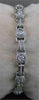 ANTIQUE 1CTW DIAMOND 14KT WHITE GOLD BEZEL ROPE FILIGREE BRACELET 6MM 7" #18775