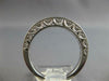 ESTATE .52CT DIAMOND 14KT WHITE GOLD 3MM FILIGREE SEMI ETERNITY ANNIVERSARY RING