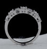 .60CT DIAMOND 18KT WHITE GOLD 3D ROUND & BAGUETTE SEMI ETERNITY ANNIVERSARY RING
