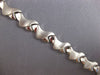 ESTATE WIDE 14KT WHITE GOLD 3D MATTE & SHINY BUTTERFLY V SHAPE FUN BRACELET