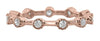 .29CT DIAMOND 18KT ROSE GOLD FILIGREE ETERNITY BAMBOO WEDDING ANNIVERSARY RING