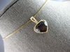 1.98CT DIAMOND & AAA GARNET 14K YELLOW GOLD HEART SHAPE & ROUND FILIGREE PENDANT