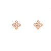 .30CT DIAMOND 18KT WHITE GOLD CLASSIC MULTI LEAF FILIGREE FLOWER STUD EARRINGS