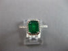 1.23CT DIAMOND & AAA EMERALD 18KT WHITE GOLD SQUARE & ROUND HALO ENGAGEMENT RING