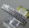 ESTATE .41CT DIAMOND 14KT WHITE GOLD CLASSIC MILGRAIN WEDDING ANNIVERSARY RING