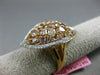 MASSIVE 3.70CT WHITE & FANCY COLOR DIAMOND 18KT WHITE & ROSE GOLD MARQUISE RING