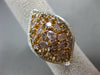 MASSIVE 3.70CT WHITE & FANCY COLOR DIAMOND 18KT WHITE & ROSE GOLD MARQUISE RING