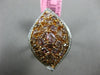 MASSIVE 3.70CT WHITE & FANCY COLOR DIAMOND 18KT WHITE & ROSE GOLD MARQUISE RING