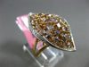 MASSIVE 3.70CT WHITE & FANCY COLOR DIAMOND 18KT WHITE & ROSE GOLD MARQUISE RING