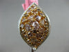 MASSIVE 3.70CT WHITE & FANCY COLOR DIAMOND 18KT WHITE & ROSE GOLD MARQUISE RING