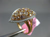 MASSIVE 3.70CT WHITE & FANCY COLOR DIAMOND 18KT WHITE & ROSE GOLD MARQUISE RING