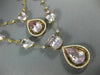 ESTATE EXTRA LARGE 20.30CT DIAMOND AAA KUNZITE & TOPAZ 18K ROSE GOLD 3D NECKLACE