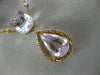 ESTATE EXTRA LARGE 20.30CT DIAMOND AAA KUNZITE & TOPAZ 18K ROSE GOLD 3D NECKLACE