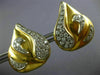 ESTATE LARGE 2.0CT DIAMOND 14K 2 TONE GOLD 3D CLASSIC TEAR DROP CLIP ON EARRINGS