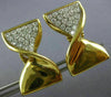 ESTATE EXTRA LARGE 2.2CT DIAMOND 18K 2 TONE GOLD 3D CLASSIC BOW CLIP ON EARRINGS