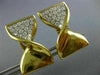 ESTATE EXTRA LARGE 2.2CT DIAMOND 18K 2 TONE GOLD 3D CLASSIC BOW CLIP ON EARRINGS