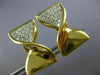 ESTATE EXTRA LARGE 2.2CT DIAMOND 18K 2 TONE GOLD 3D CLASSIC BOW CLIP ON EARRINGS