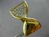 ESTATE EXTRA LARGE 2.2CT DIAMOND 18K 2 TONE GOLD 3D CLASSIC BOW CLIP ON EARRINGS