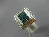 ESTATE LARGE .78CT WHITE & BLUE DIAMOND 14KT WHITE GOLD SQUARE ANNIVERSARY RING