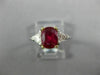 ESTATE 1.9CT DIAMOND & AAA RUBY PLATINUM 18K YELLOW GOLD 3 STONE ENGAGEMENT RING