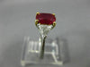 ESTATE 1.9CT DIAMOND & AAA RUBY PLATINUM 18K YELLOW GOLD 3 STONE ENGAGEMENT RING