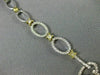 ESTATE LARGE 4.46CT WHITE & FANCY YELLOW DIAMOND 18K TOW TONE GOLD LOVE NECKLACE