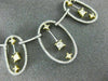 ESTATE LARGE 4.46CT WHITE & FANCY YELLOW DIAMOND 18K TOW TONE GOLD LOVE NECKLACE