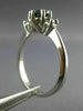 ESTATE .59CT WHITE & BLUE DIAMOND 14KT WHITE GOLD 3D THREE STONE ENGAGEMENT RING