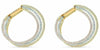 ESTATE 1.60CT DIAMOND 18KT TRI COLOR GOLD CIRCULAR INTERTWINING HANGING EARRINGS