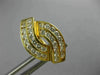 ESTATE LARGE 1.30CT DIAMOND 14K YELLOW GOLD MULTI ROW INFINITY LOVE FUN EARRINGS