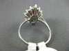 ESTATE 2.16CT DIAMOND & AAA MARQUISE RUBY 18K WHITE GOLD CLASSIC ENGAGEMENT RING