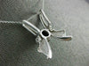 ESTATE LARGE .10CT DIAMOND & AAA BLACK ONYX 14KT WHITE GOLD 3D V SHAPE PENDANT