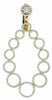 ESTATE LARGE 3.50CT DIAMOND 18KT YELLOW GOLD 3D CIRCLE OF LIFE HANGING EARRINGS