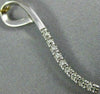ESTATE .13CT DIAMOND 14KT WHITE AND YELLOW GOLD 3D CLASSIC LOVE KNOT BAR PENDANT