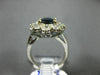 ESTATE LARGE 3.65CT DIAMOND & AAA SAPPHIRE 18KT WHITE GOLD 3D ENGAGEMENT RING