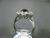ESTATE LARGE 2.90CT DIAMOND & AAA SAPPHIRE 18KT WHITE GOLD 3D ENGAGEMENT RING
