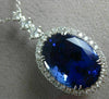 ESTATE EXTRA LARGE 17.95CT DIAMOND & AAA TANZANITE 18KT WHITE GOLD 3D NECKLACE