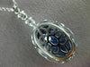 ESTATE EXTRA LARGE 17.95CT DIAMOND & AAA TANZANITE 18KT WHITE GOLD 3D NECKLACE