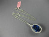 ESTATE EXTRA LARGE 17.95CT DIAMOND & AAA TANZANITE 18KT WHITE GOLD 3D NECKLACE