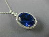 ESTATE EXTRA LARGE 17.95CT DIAMOND & AAA TANZANITE 18KT WHITE GOLD 3D NECKLACE