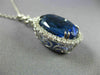 ESTATE EXTRA LARGE 17.95CT DIAMOND & AAA TANZANITE 18KT WHITE GOLD 3D NECKLACE