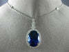 ESTATE EXTRA LARGE 17.95CT DIAMOND & AAA TANZANITE 18KT WHITE GOLD 3D NECKLACE