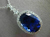 ESTATE EXTRA LARGE 17.95CT DIAMOND & AAA TANZANITE 18KT WHITE GOLD 3D NECKLACE