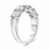 ESTATE 2.0CT ROUND DIAMOND 14KT WHITE GOLD 3D 5 STONE WEDDING ANNIVERSARY RING