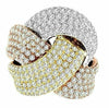 ESTATE EXTRA LARGE 6.50CT DIAMOND 18KT WHITE, YELLOW & ROSE GOLD LOVE KNOT RING