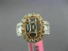 ESTATE LARGE 2.39CT DIAMOND 18KT WHITE & ROSE GOLD CLUSTER OVAL ENGAGEMENT RING