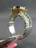 ESTATE LARGE 2.39CT DIAMOND 18KT WHITE & ROSE GOLD CLUSTER OVAL ENGAGEMENT RING